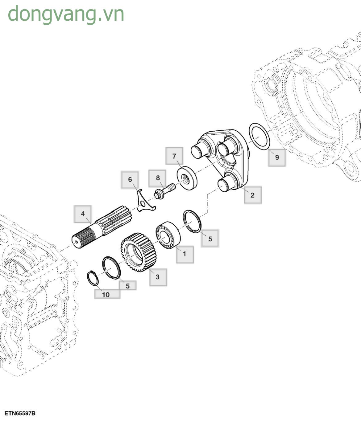 Final Drive, Rear axle Optional Spline Diameter, Low Speed - ST776388